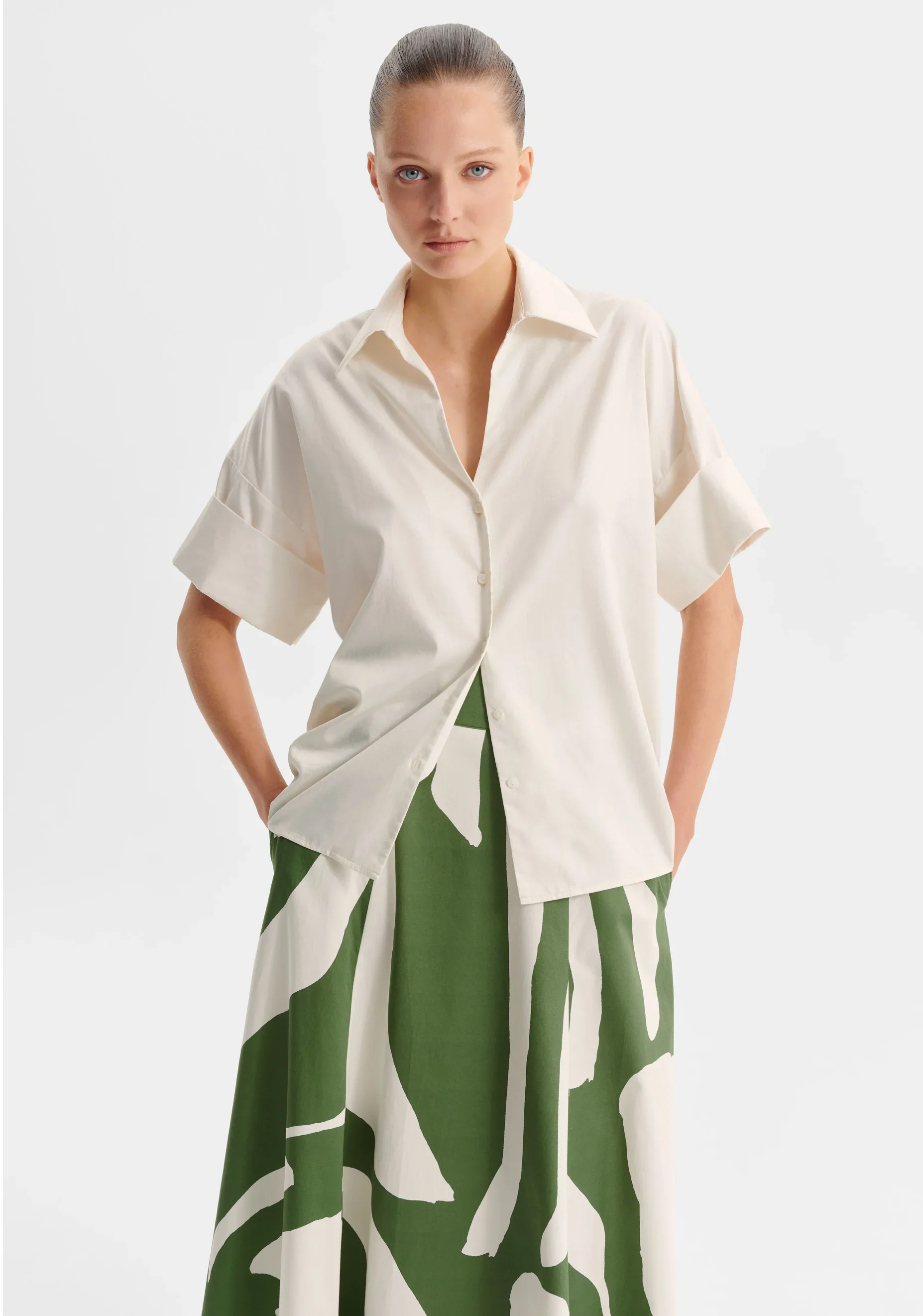 Zinnia Shirt | Ecru